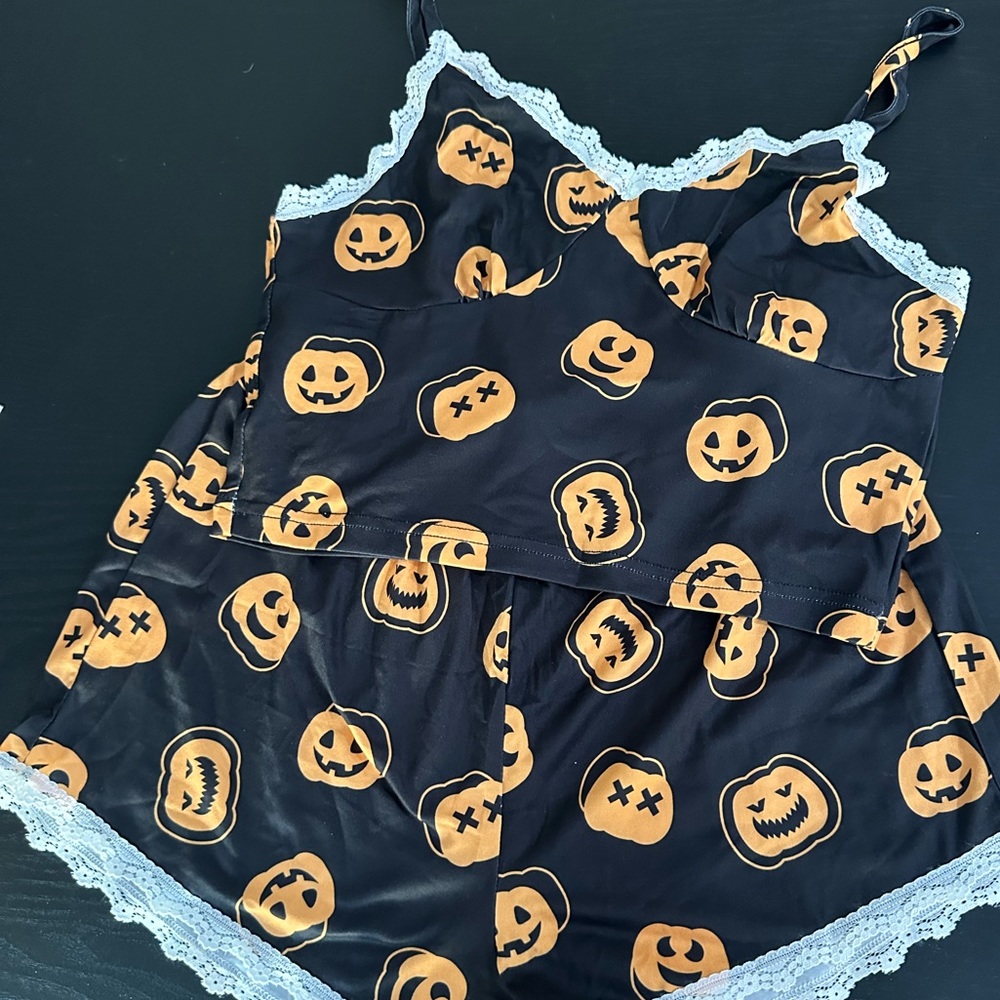 Lace cami Halloween pajama set
